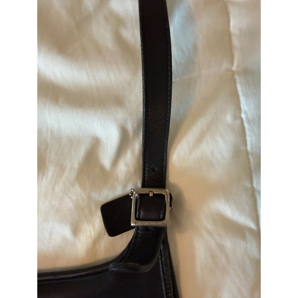 Vintage Coach Black Leather Companion Bag 9135 Crossbody Flap Purse Costa Rica - Picture 6 of 11